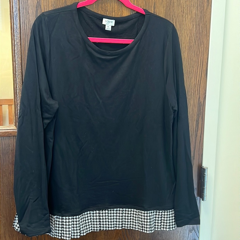 EUC J. Crew mixed media top sz XL